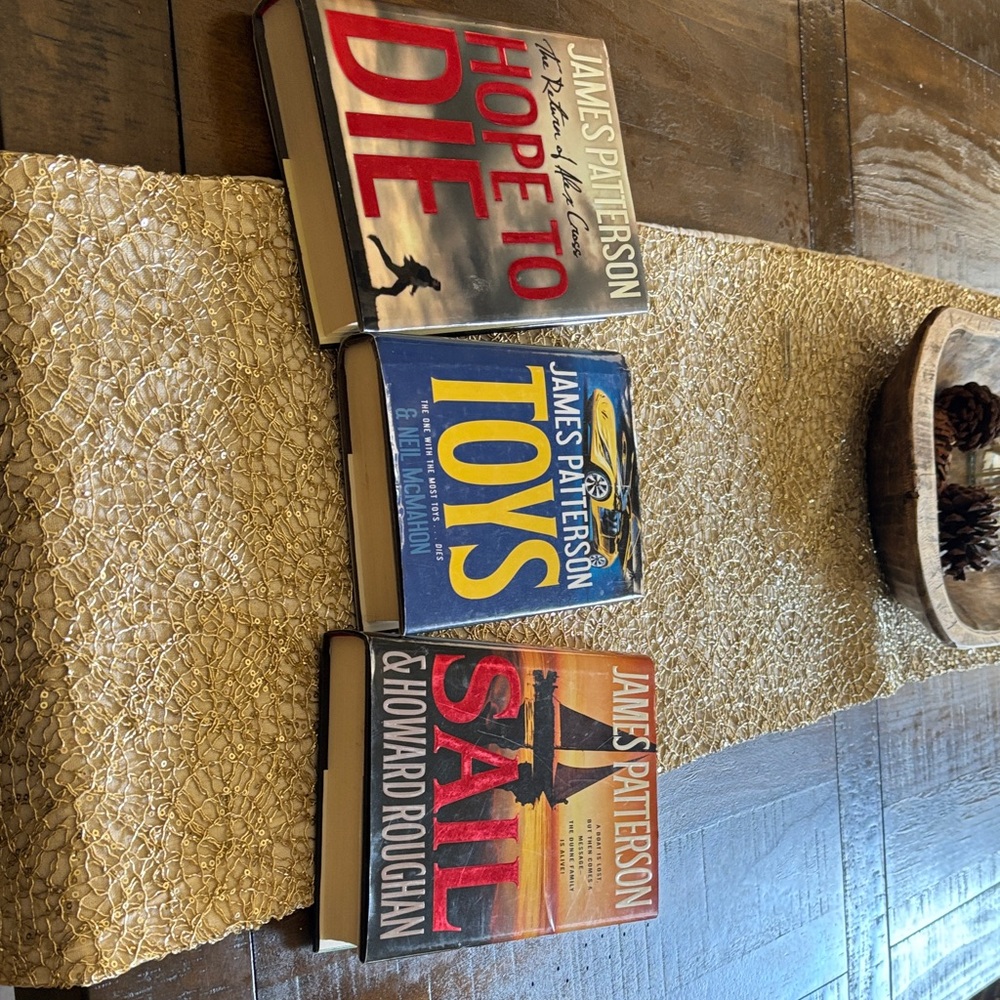 James Patterson Hardcover Book Collection - Red, Blue, and Orange Covers